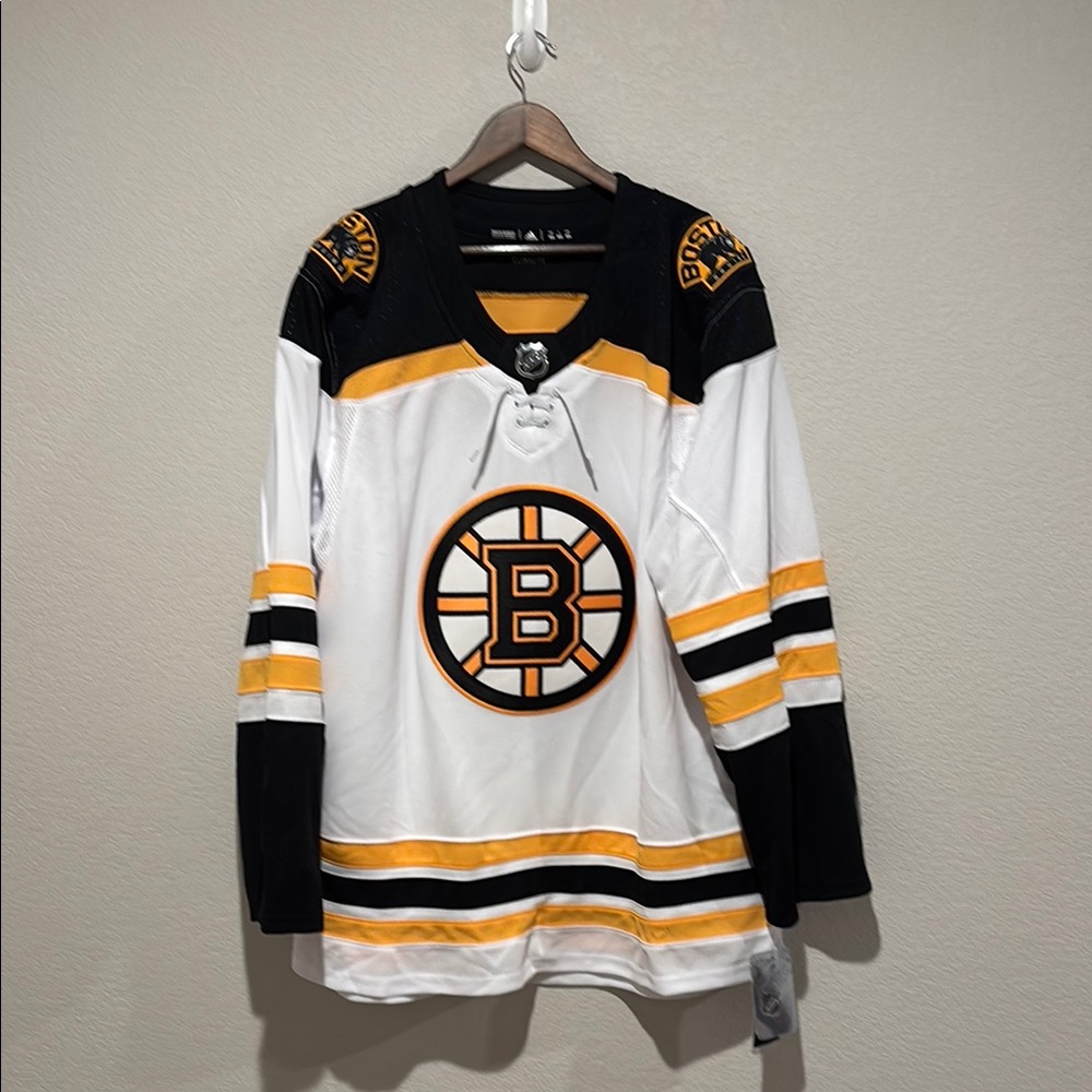 Boston Bruins Adidas Authentic Blank Away Jersey Size 60 XXXL